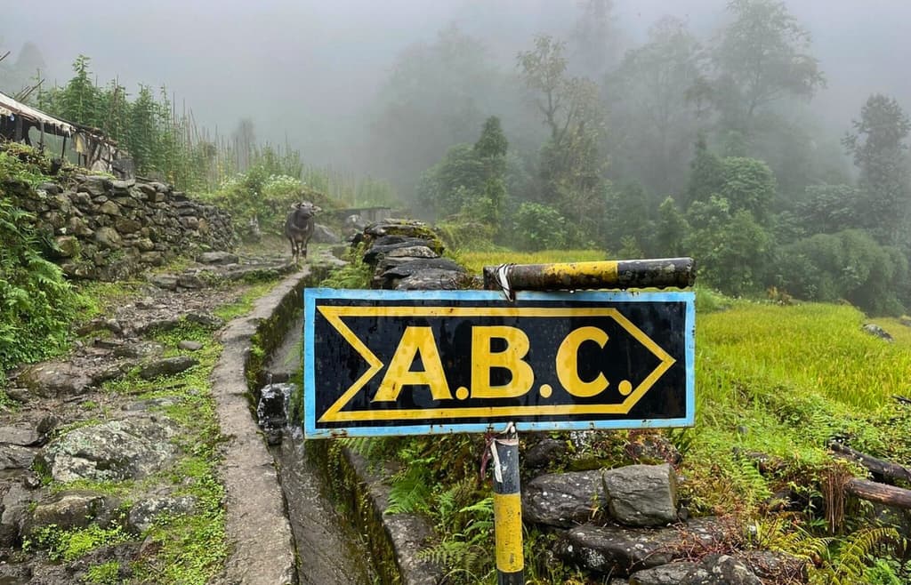Starting point of ABC Trek Cost of ABC