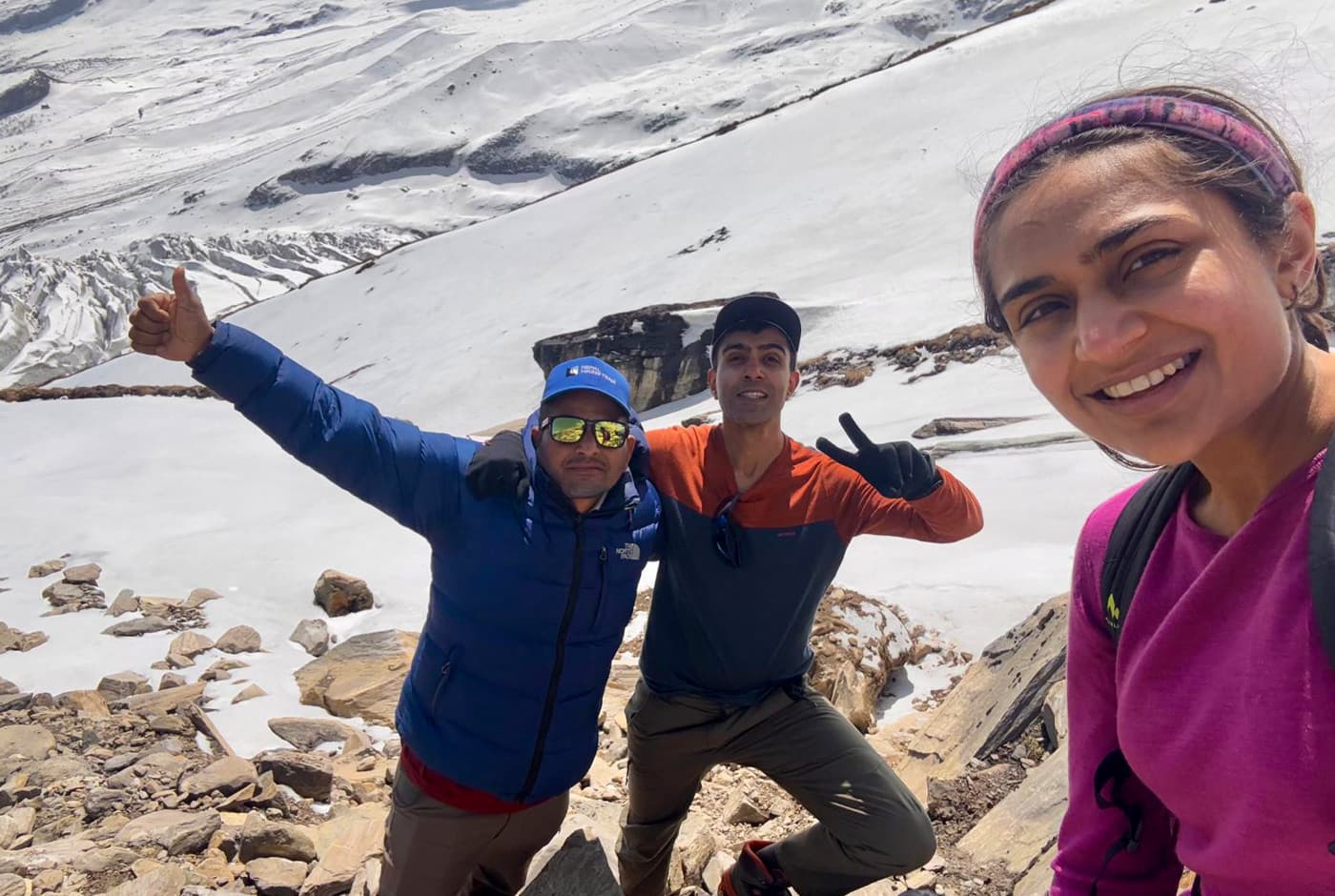 Shyam Sitoula With Happy Trekkers