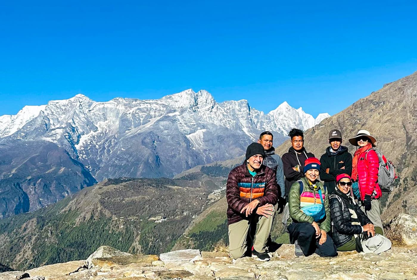 Shyam Sitoula With Trekkers