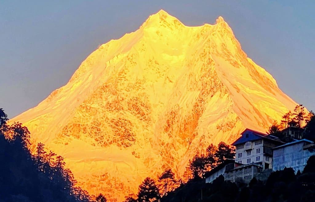 Manaslu is the eighth-highest mountain in the world at 8,163 metres