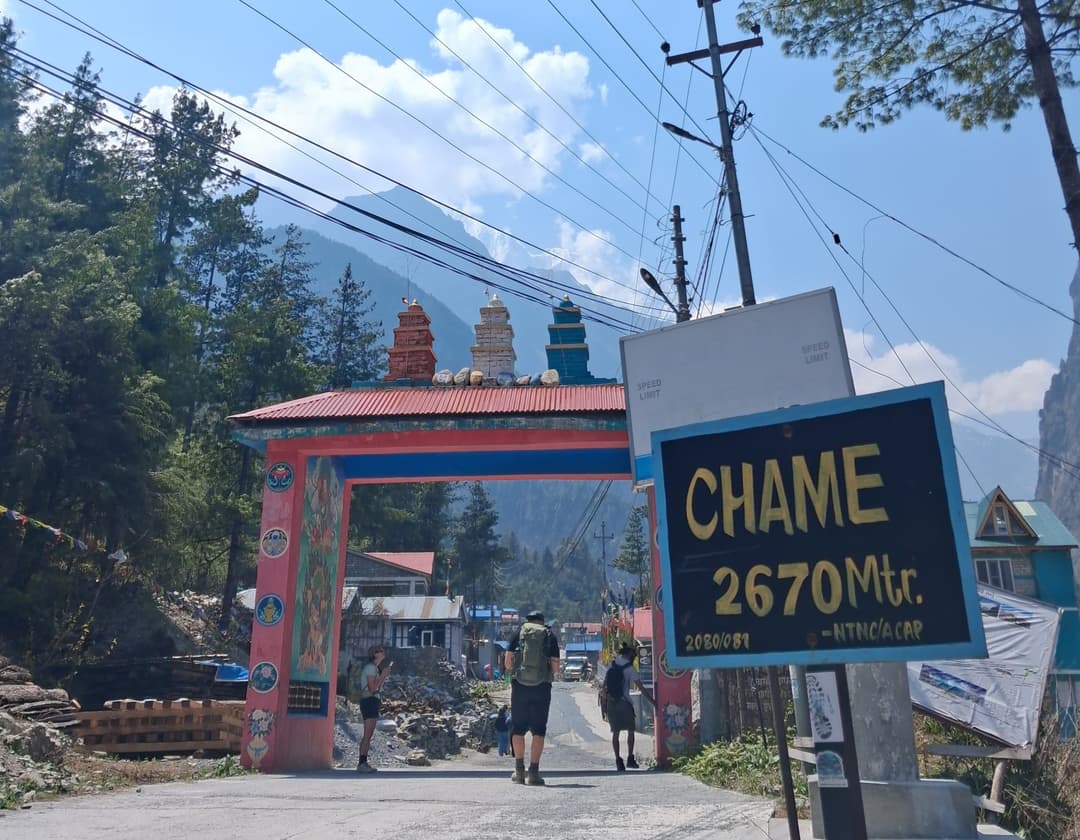Chame on the Annapurna Circuit Trek