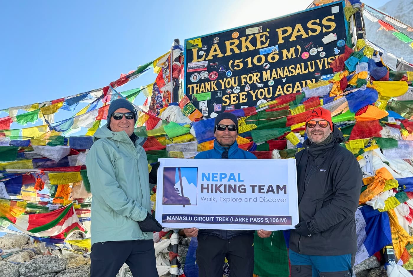 Larkya La Pass - Highest point of Manaslu Circuit Trek