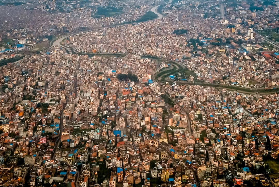 Aeriel View Of Kathmandu Valley