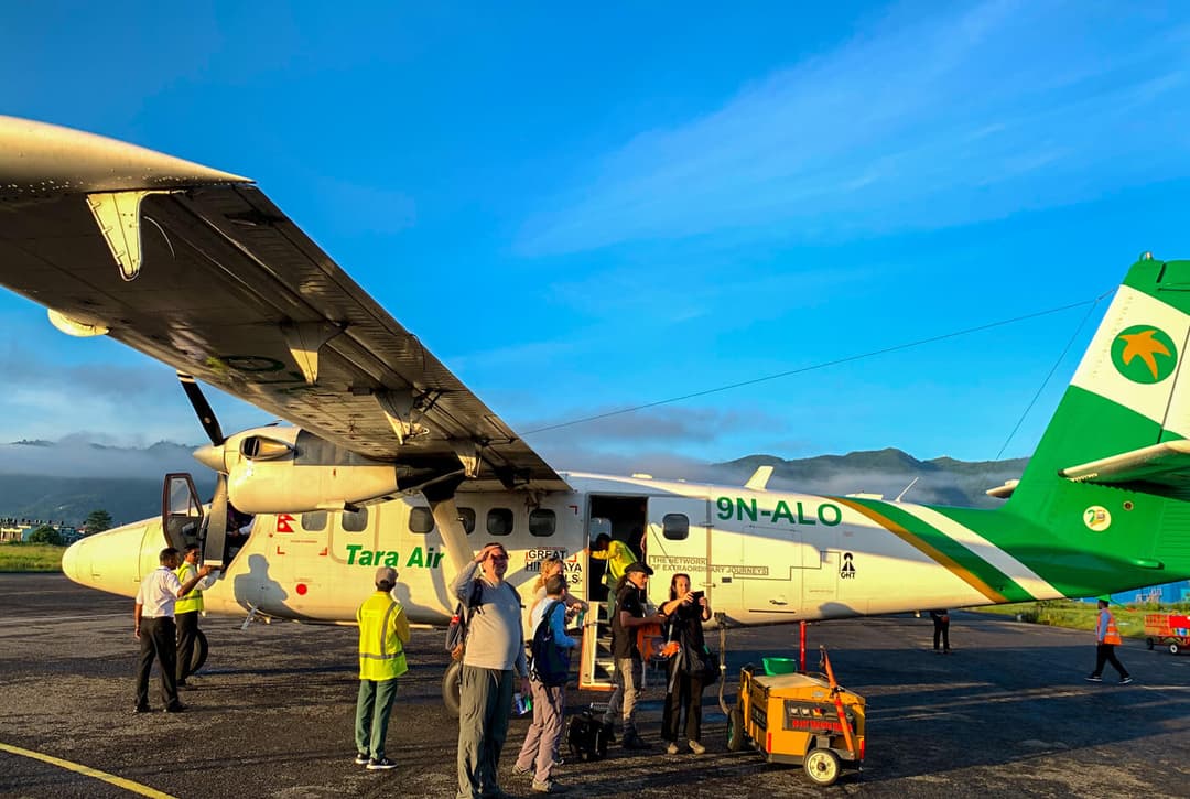 Boarding at Pokhara Airport to Jomsom