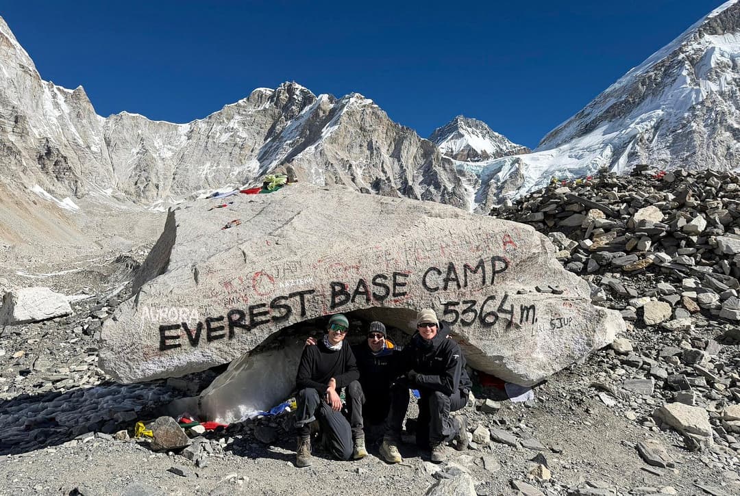 Trekkers At Everest Base Camp