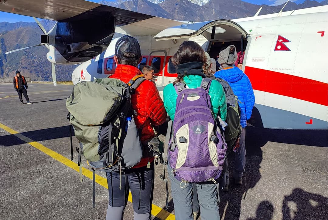 Boarding to Plane at Lukla Airport