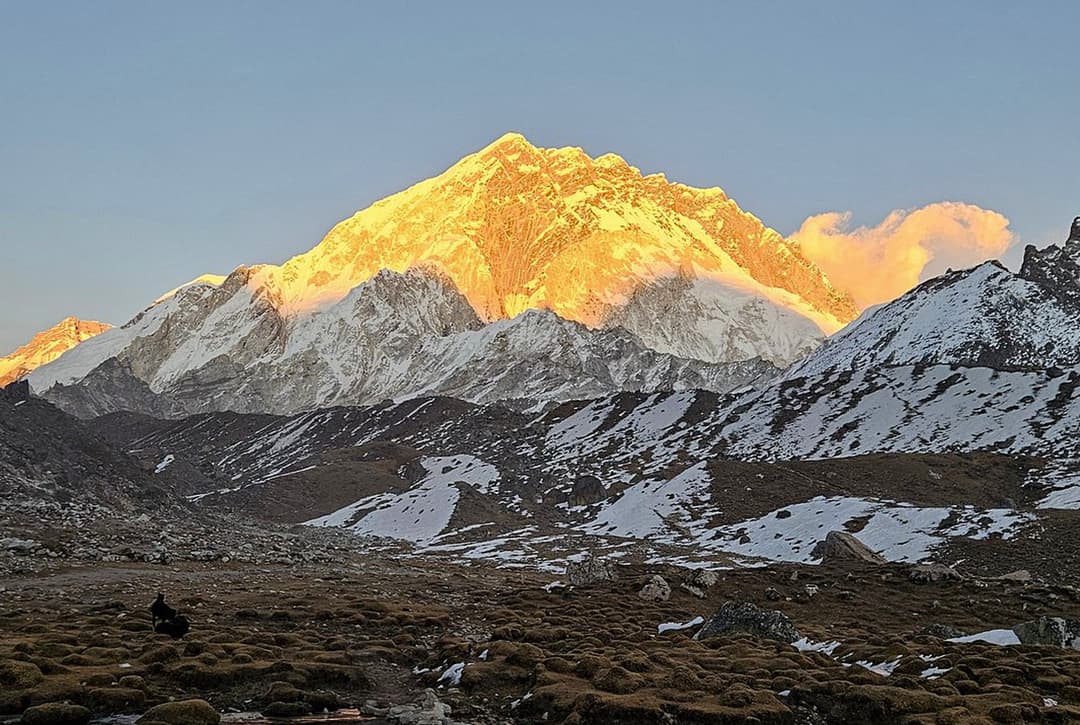 Beautiful Seen Of Mt Nuptse During EBC Trek