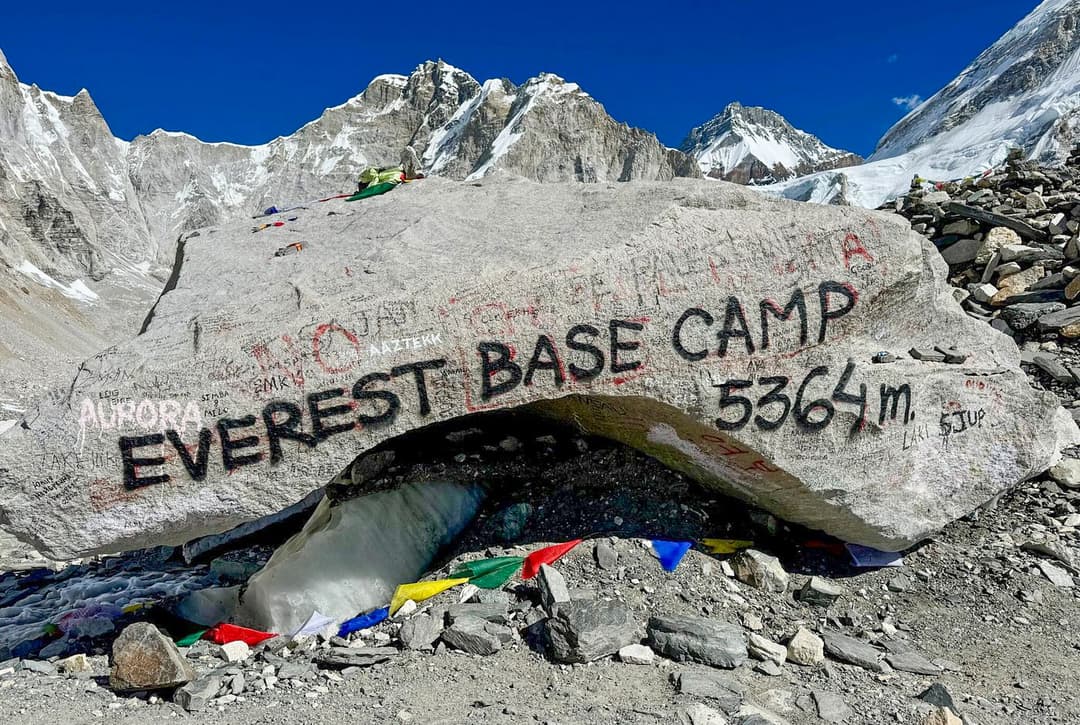 Iconic Everest Base Camp Stone