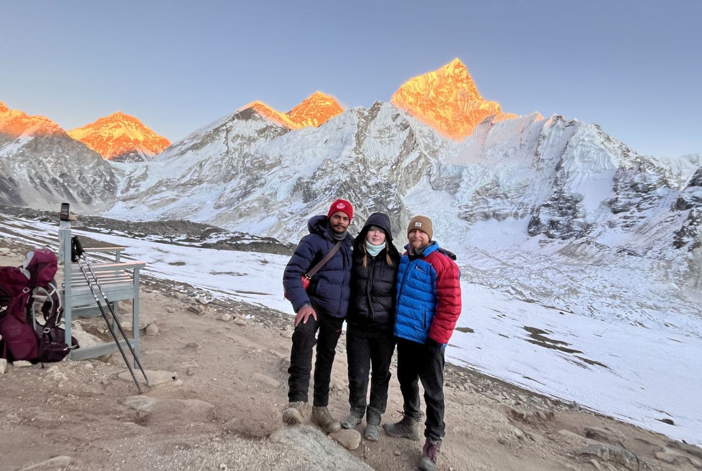 Trekkers at Kala Patthar viewpoint during the 16-day Everest Base Camp Trek in Nepal