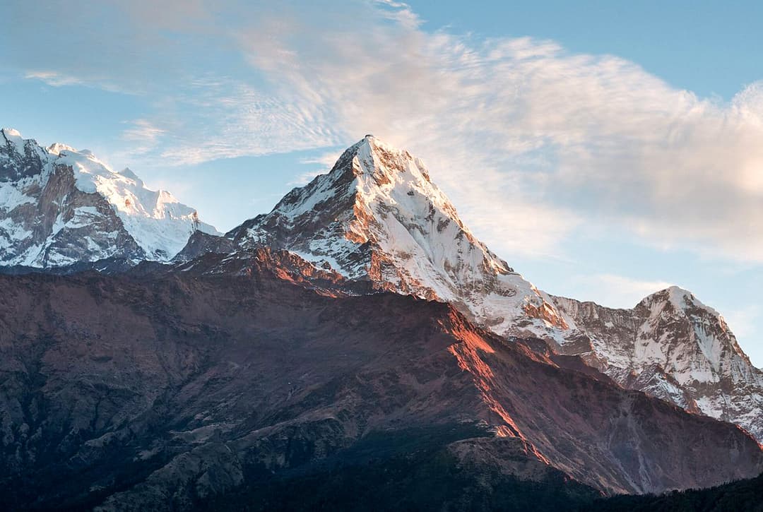 Beautiful Mountain View During Annapurna Circuit Trek