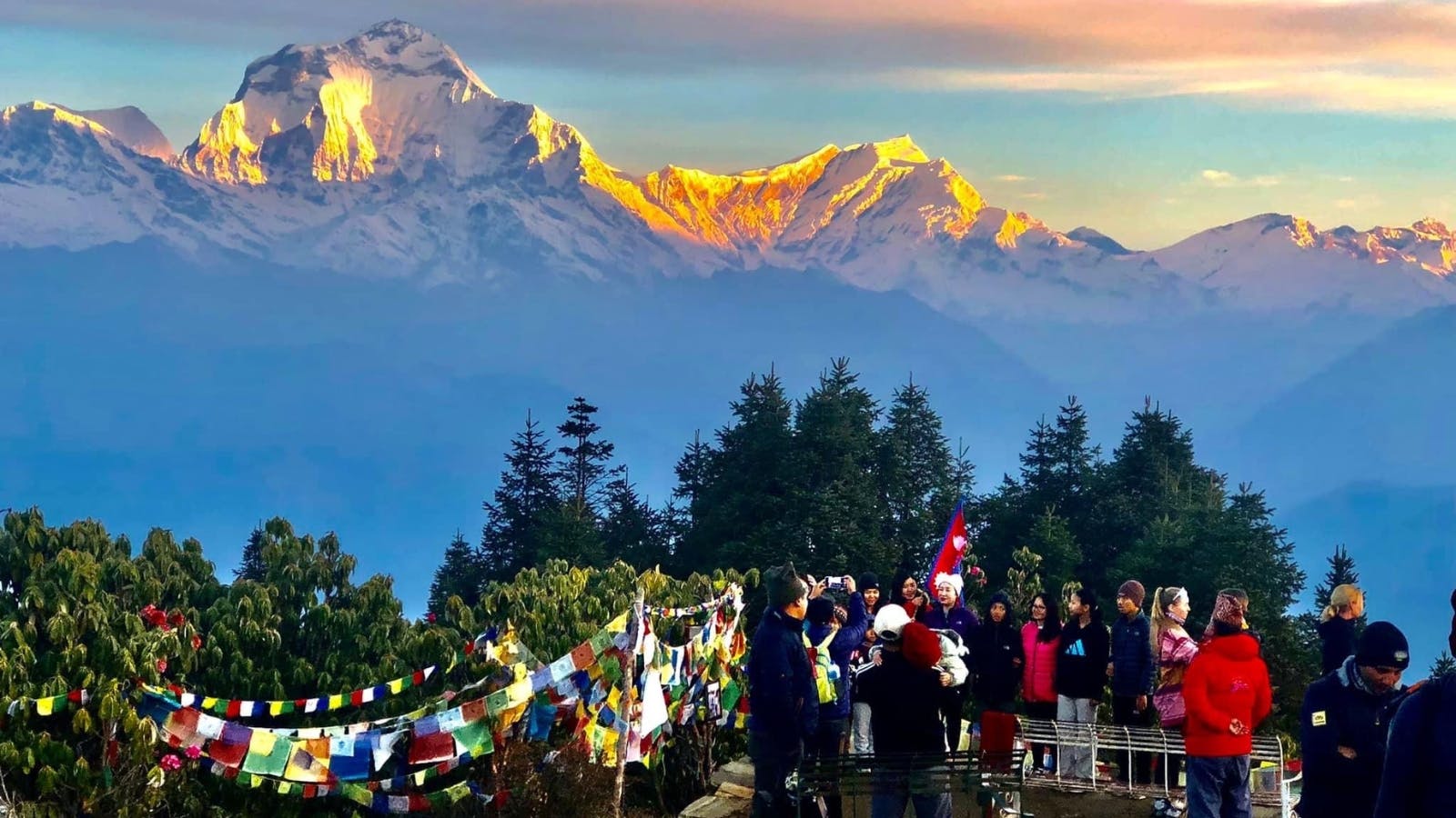 Sunrise at Poon Hill with Mt. Dhaulagiri