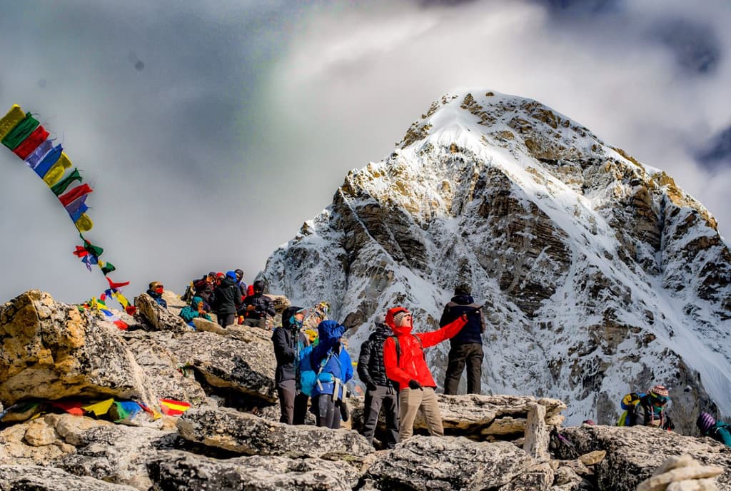 Top of Kala Patthar with Pumori on Background