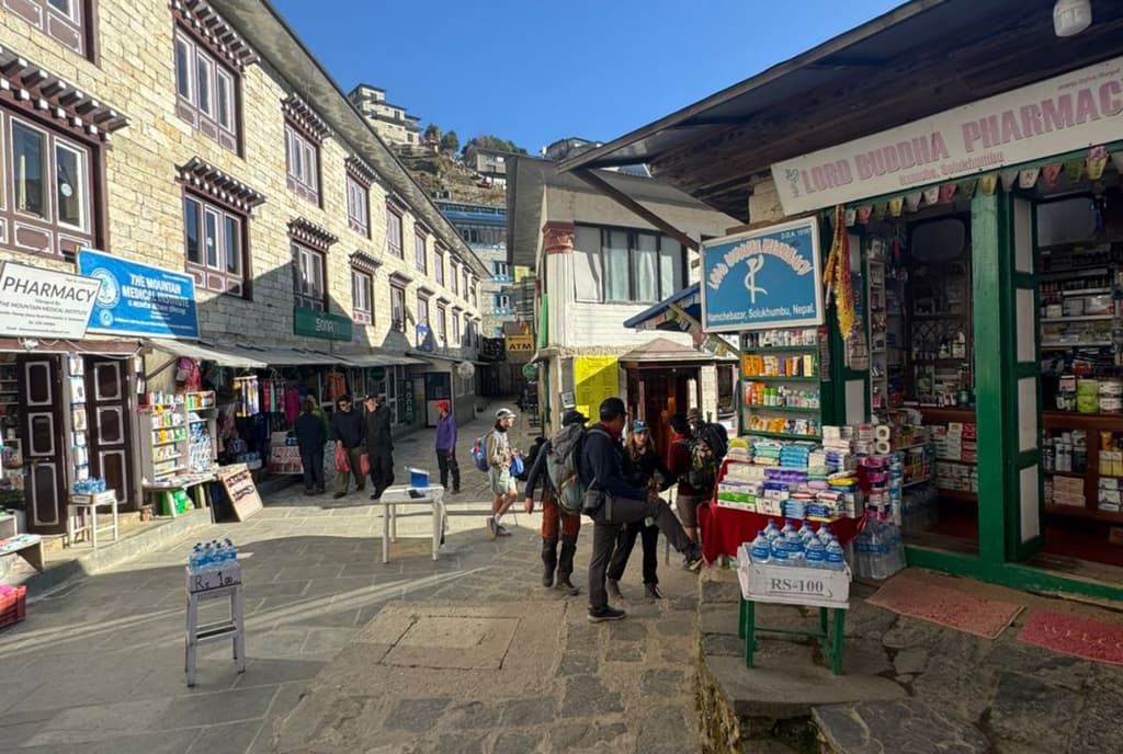 Market at Namche during EBC trek