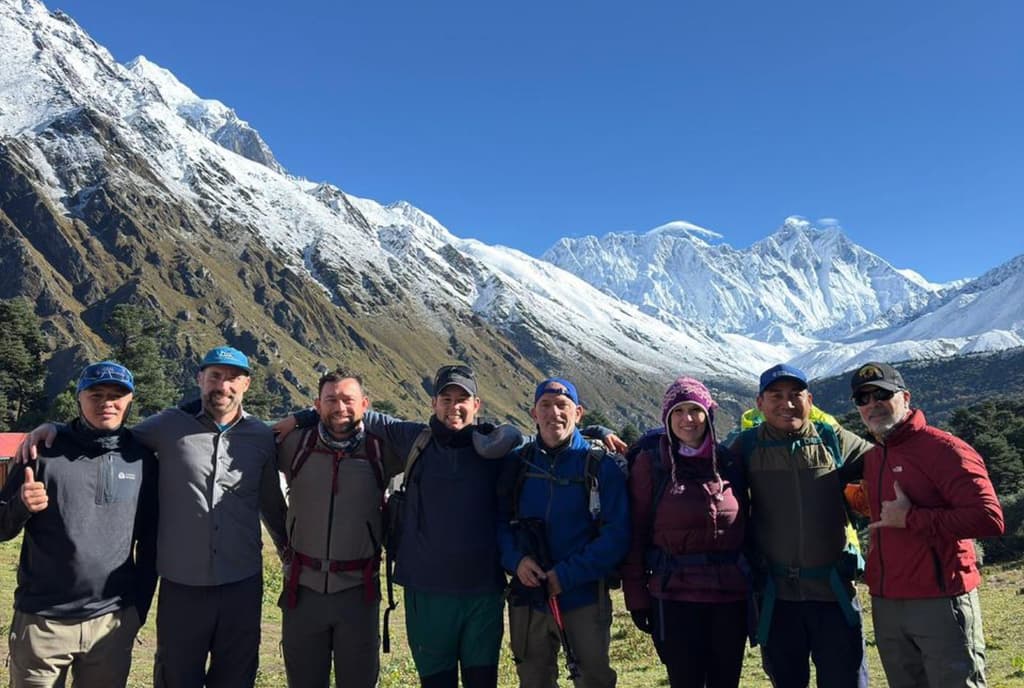 Photo from Tengboche with Everest at background