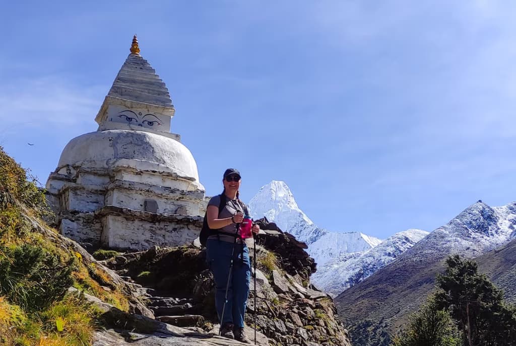 Way to Dingboche, at Pangboche